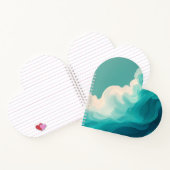 Carnet Vagues fluides sarcelle et blanc (Intérieur)