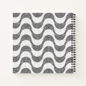 Carnet vagues noires et blanches en pavé portugais (Dos)