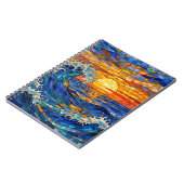 Carnet Vagues océaniques côtières océaniques Coucher de s (Côté gauche)