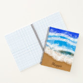 Carnet Vagues océaniques personnalisées s'écrasant sur la (Intérieur)