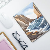 Carnet Vagues océaniques qui s'écrasent | Aquarelle de pl