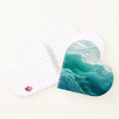 Carnet Vagues océaniques sarcelle abstraites rêve (Intérieur)