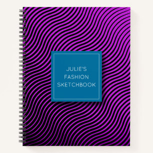 Carnet Vagues optiques personnalisées