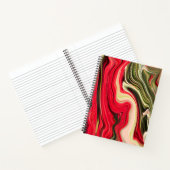 Carnet Vagues rouges et vertes (Intérieur)