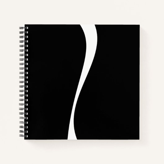 Carnet Vagues simples 2 - Noir et blanc (Devant)