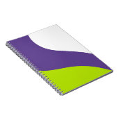 Carnet Vagues simples en vert citron et violet (Côté Droit)