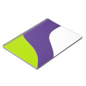 Carnet Vagues simples en vert citron et violet (Côté gauche)