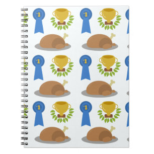 Carnet Vainqueur Dîner de poulet Motif Cartoon