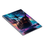 Carnet Vaisseau spatial pirate nébuleuse et lunes (Côté Droit)