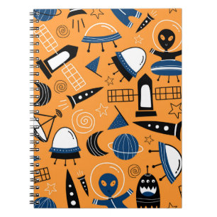 Carnet Vaisseaux spatiaux extraterrestres ovni mignons, p