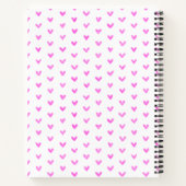 Carnet Valentine Coeurs roses Personnalisées (Dos)