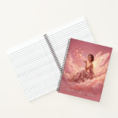 Carnet Valentine Fairy on Pink Clouds Fantasy Art Name (Intérieur)