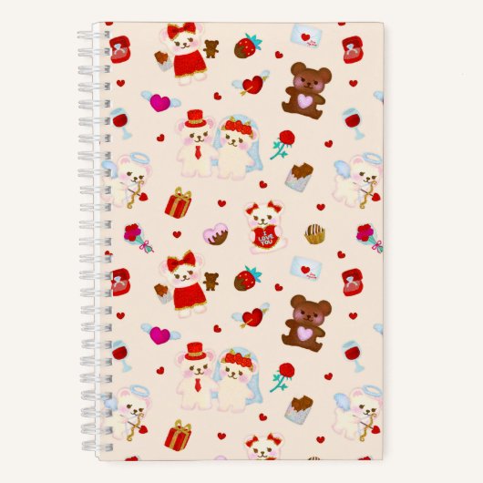Carnet Valentine Love Teddy Bear (Recto)