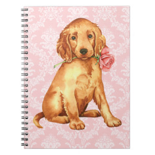 Carnet Valentine Rose Irish Setter