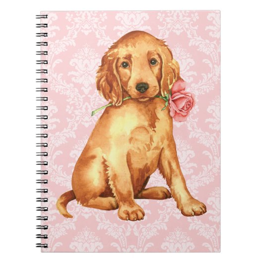 Carnet Valentine Rose Irish Setter (Devant)