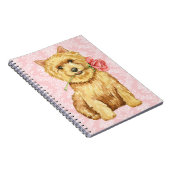 Carnet Valentine Rose Norwich Terrier (Côté Droit)