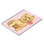 Carnet Valentine Rose Norwich Terrier (Côté gauche)
