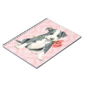 Carnet Valentine Rose Pit Bull (Côté gauche)