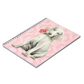Carnet Valentine Rose Weimaraner (Côté gauche)