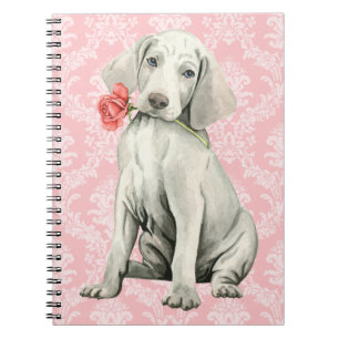 Carnet Valentine Rose Weimaraner