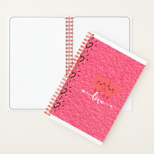 Carnet Valentine’s Day Love Sketch Notebook – Pink Hearts (À l'intérieur)