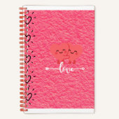 Carnet Valentine’s Day Love Sketch Notebook – Pink Hearts (Recto)