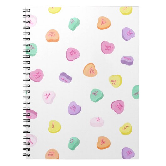 Carnet Valentines Day Candy Hearts Motif (Devant)