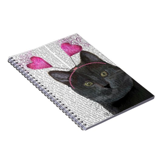 Carnet Valentines de chat noir (Côté Droit)
