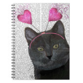 Carnet Valentines de chat noir (Devant)