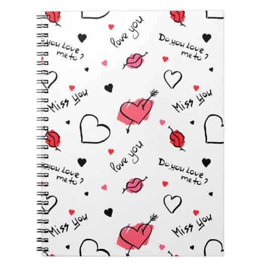Carnet Valentine's Hearts Arrow sans couture (Devant)