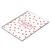 Carnet Valentines moderne Motif de Coeurs rouges et blanc (Côté gauche)
