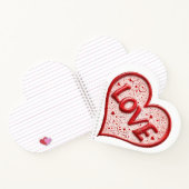 Carnet Valentines Rouge amour Coeur Blanc Nom (Intérieur)