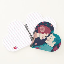 Valentines spiral notebook