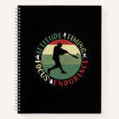 Carnet Valeurs de l'équipe de baseball motivationnel (Devant)