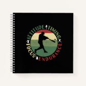Carnet Valeurs d'équipe de baseball motivationnelles (Devant)