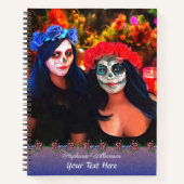 Carnet Vallarta Catrinas avec fleurs et bougies 1718 (Devant)