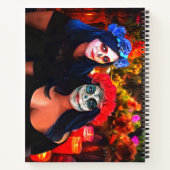 Carnet Vallarta Catrinas avec fleurs et bougies 1718 (Dos)