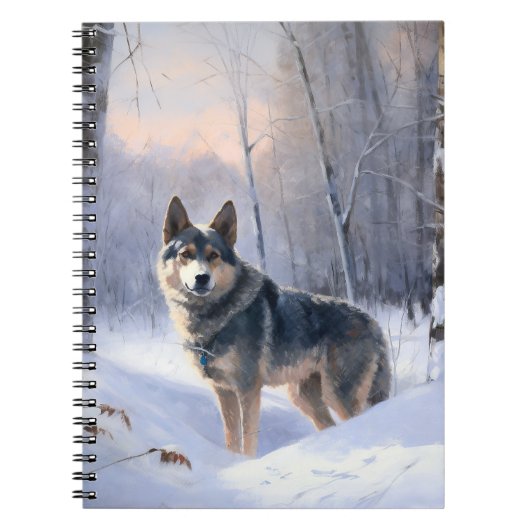 Carnet Vallhund suédois Laisser neiger Noël (Devant)
