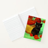 Carnet Van Gogh Black Kitten Fleurs rouges (Intérieur)