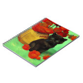 Carnet Van Gogh Black Kitten Fleurs rouges (Côté gauche)