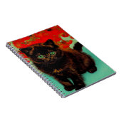 Carnet Van Gogh Chat noir Fleurs rouges (Côté Droit)