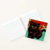Carnet Van Gogh Chat noir Fleurs rouges (Intérieur)