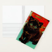 Carnet Van Gogh Chat noir Fleurs rouges (À l'intérieur)