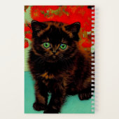 Carnet Van Gogh Chat noir Fleurs rouges (Verso)