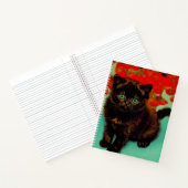 Carnet Van Gogh Chat noir Fleurs rouges (Intérieur)