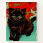 Carnet Van Gogh Chat noir Fleurs rouges (Dos)