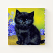 Carnet Van Gogh Chat noir Fleurs violettes (Dos)
