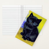 Carnet Van Gogh Chat noir Fleurs violettes (À l'intérieur)