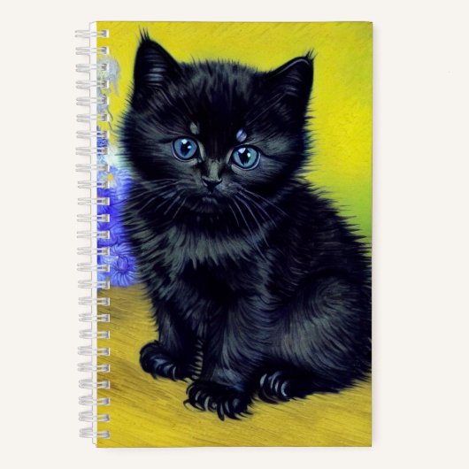 Carnet Van Gogh Chat noir Fleurs violettes (Recto)