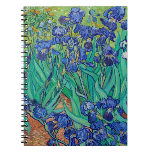 Carnet Van Gogh Irises. Impressionnisme floral bleu (Devant)